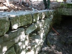  Le bel alignement de pierres de la marteliere est rigoureusement reconstruit